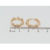 Серьги Xuping Позолота 18K колечки Декоративные с цирконием фото №2