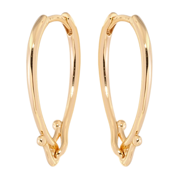 Серьги Xuping Позолота 18K колечки Декоративные фото №21