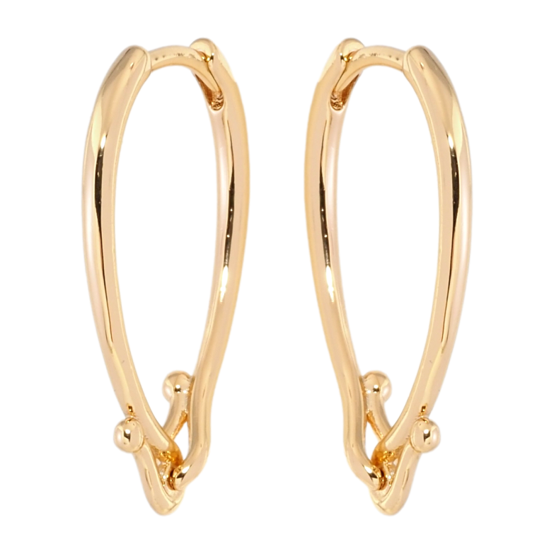 Серьги Xuping Позолота 18K колечки Декоративные фото №3