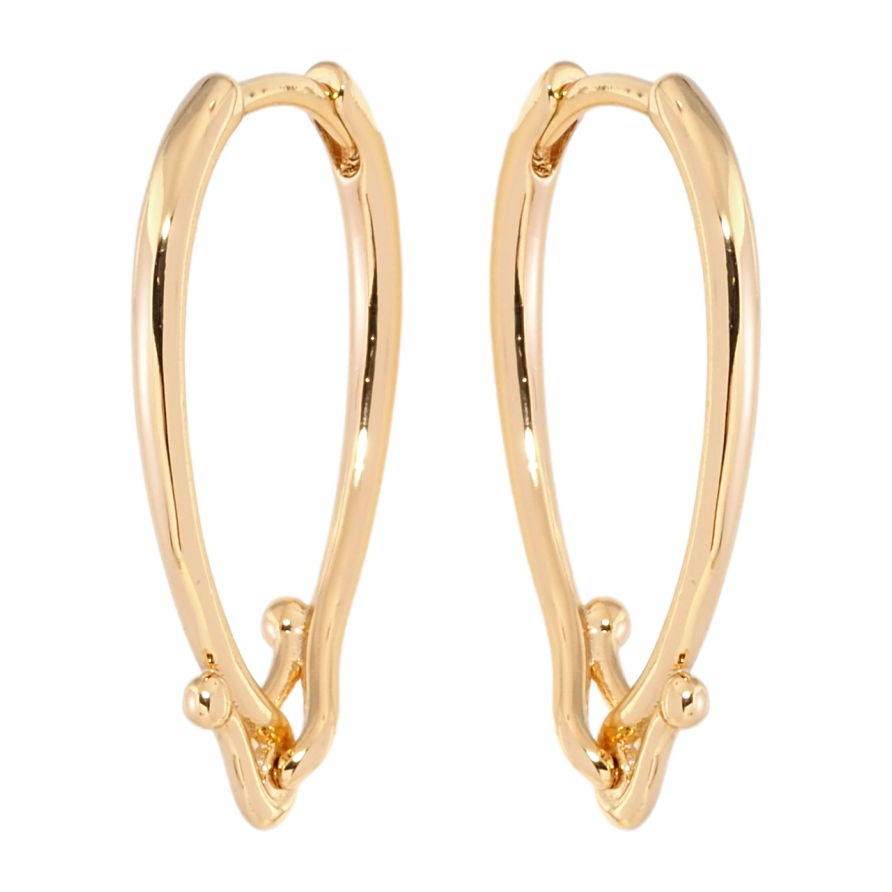Серьги Xuping Позолота 18K колечки Декоративные фото №1