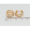 Серьги Xuping Позолота 18K колечки Декоративный узор с цирконием фото №2
