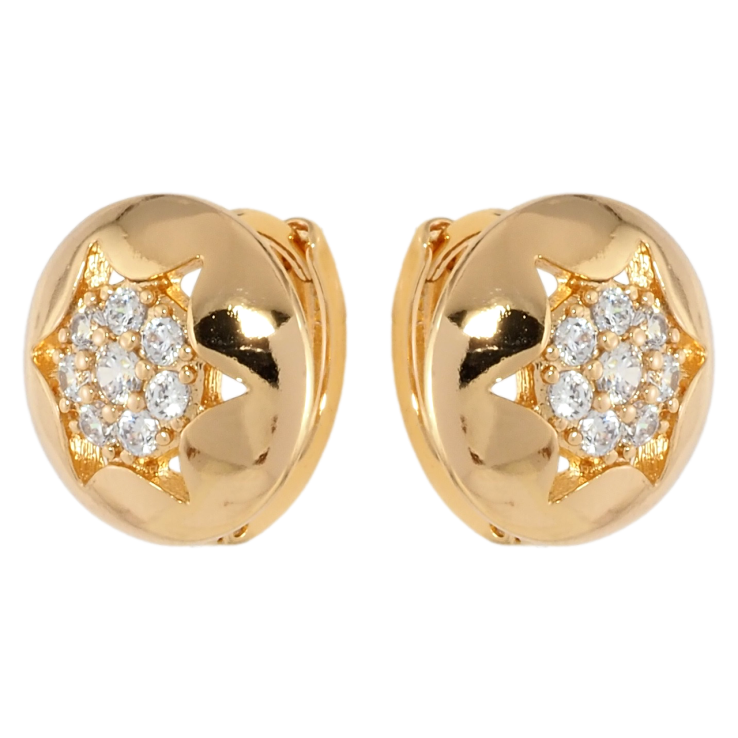 Серьги Xuping Позолота 18K колечки Узор звезды с цирконием фото №22