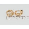 Серьги Xuping Позолота 18K колечки Декоративный узор с цирконием фото №2