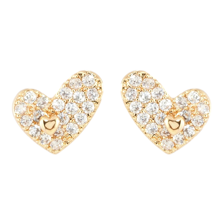 Серьги Xuping Позолота 18K пусеты Сердечки с инкрустацией цирконием фото №7 Серьги Xuping Позолота 18K пусеты Сердечки с инкрустацией цирконием фото №7
