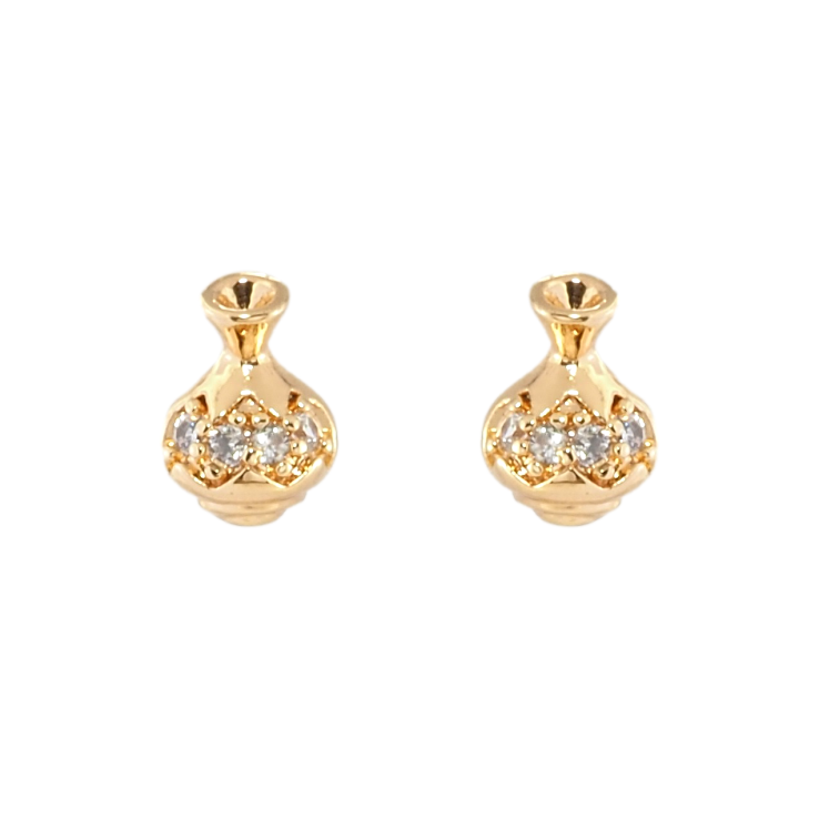 Серьги Xuping Позолота 18K пусеты Вазы фото №8
