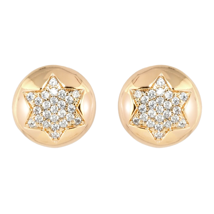 Сережки Xuping Позолота 18K пусети Зірки з цирконієм ø 11мм фото №4