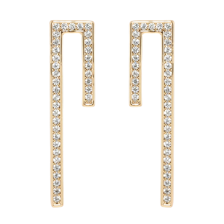 Сережки Xuping Позолота 18K пусети Доріжки цирконію фото №18