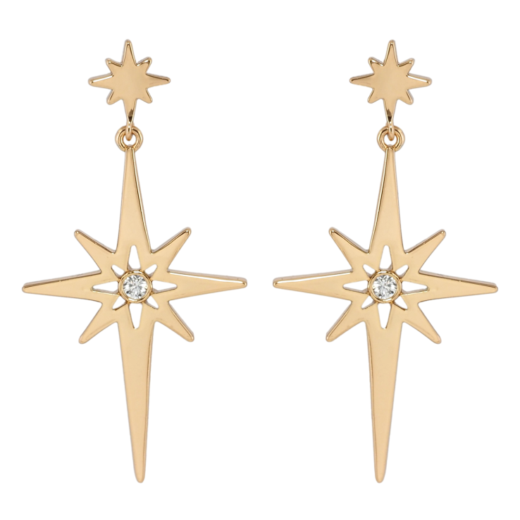 Сережки Xuping Позолота 18K пусети Зірки фото №6