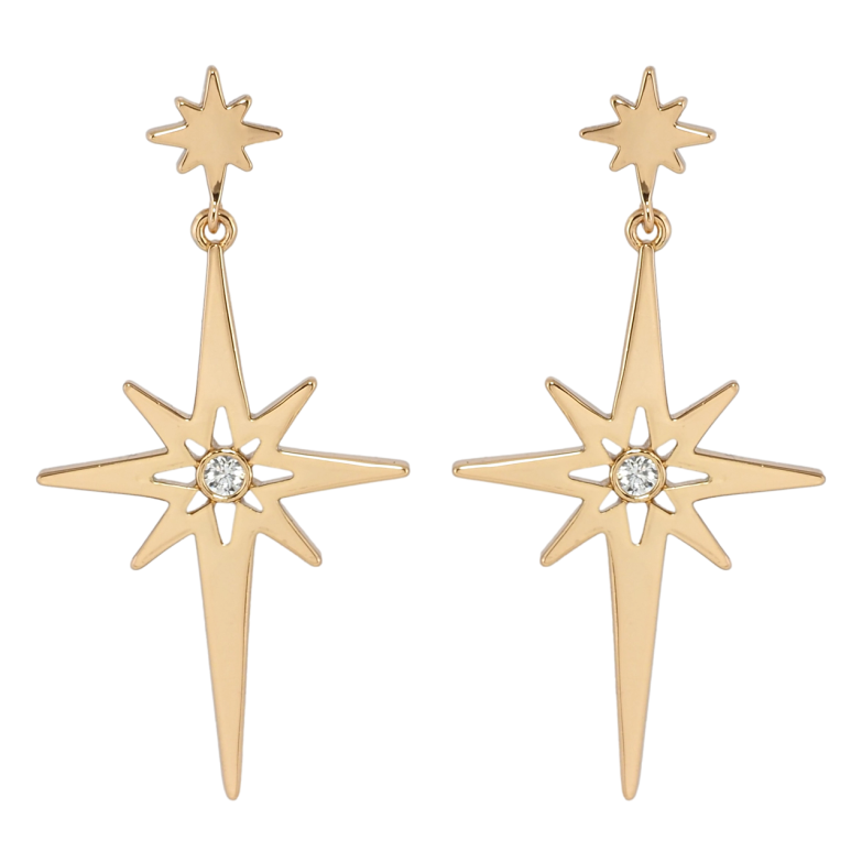 Сережки Xuping Позолота 18K пусети Зірки фото №1 Сережки Xuping Позолота 18K пусети Зірки фото №1