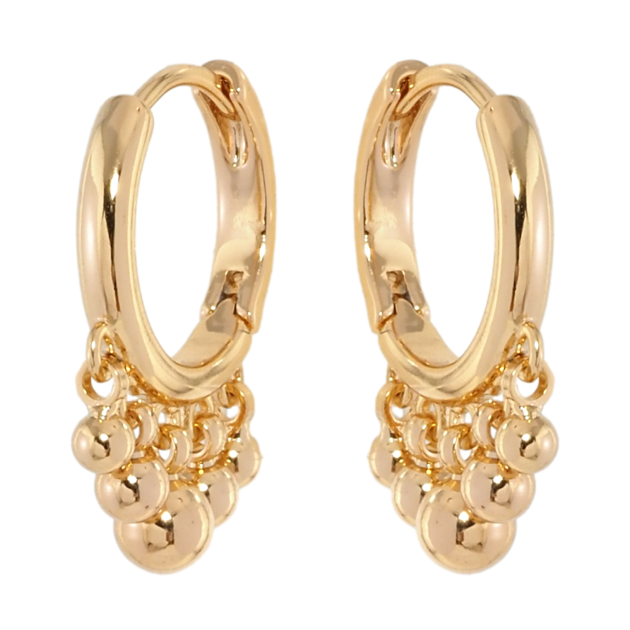 Сережки Xuping Позолота 18K підвіски на колечках Підвіски з кульок фото №1