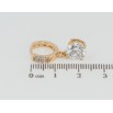 Сережки Xuping Позолота 18K підвіски на колечках Фіаніти ø 8мм фото №2