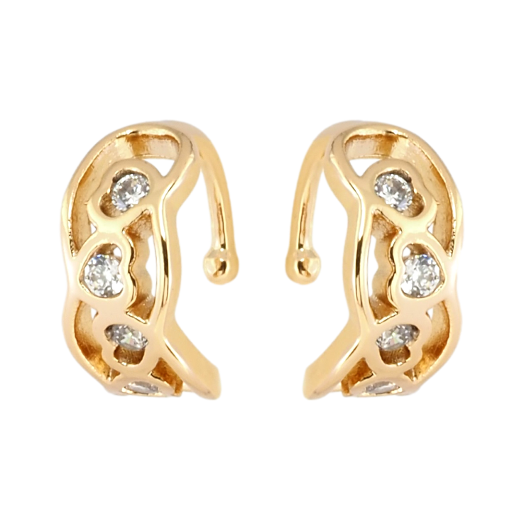 Серьги Xuping Позолота 18K каффы Романтический узор с цирконием фото №20 Серьги Xuping Позолота 18K каффы Романтический узор с цирконием фото №20