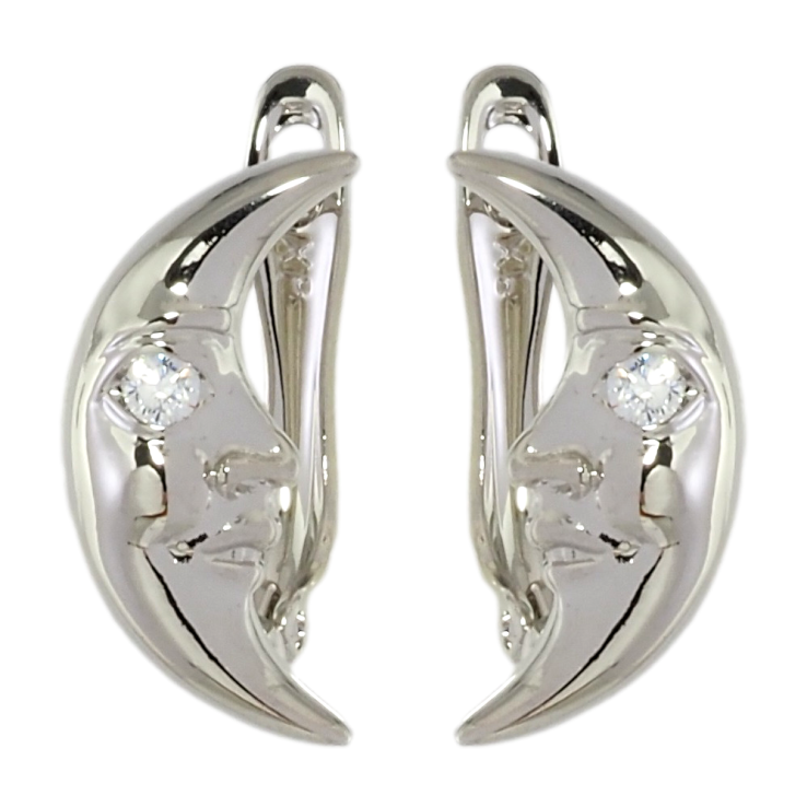 Сережки Xuping Родій англійський замок Півмісяць фото №25