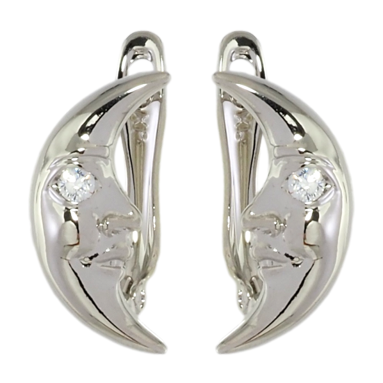 Сережки Xuping Родій англійський замок Півмісяць фото №15