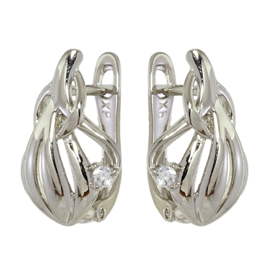 Серьги Xuping Родий английский замок Декоративный узор фото №1