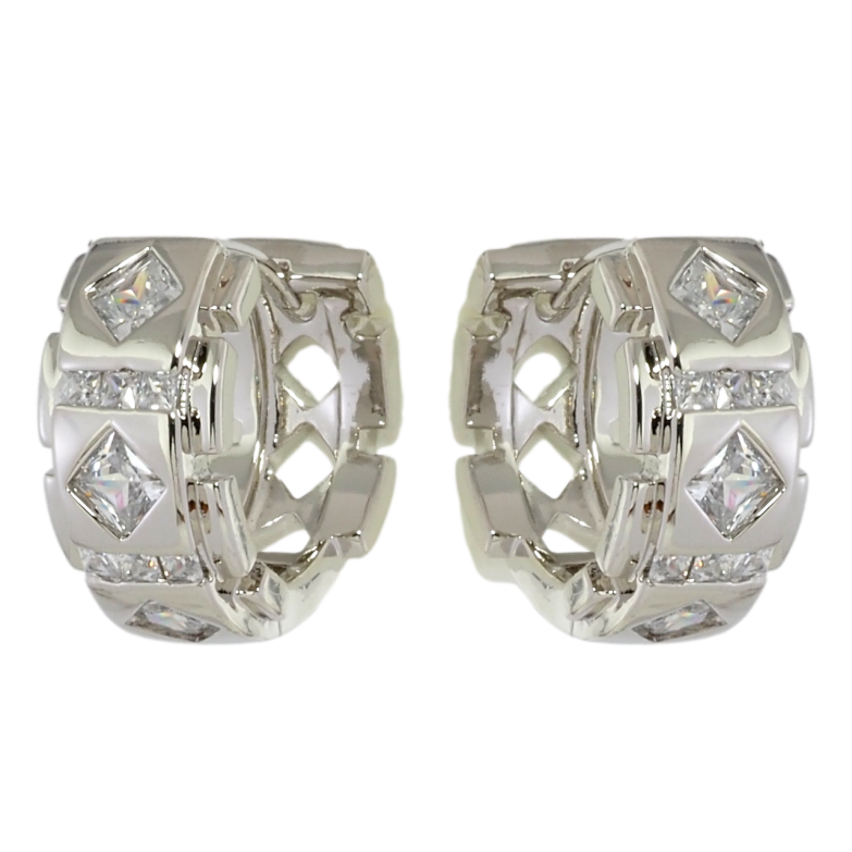 Сережки Xuping Родій колечка Візерунок з цирконієм фото №11