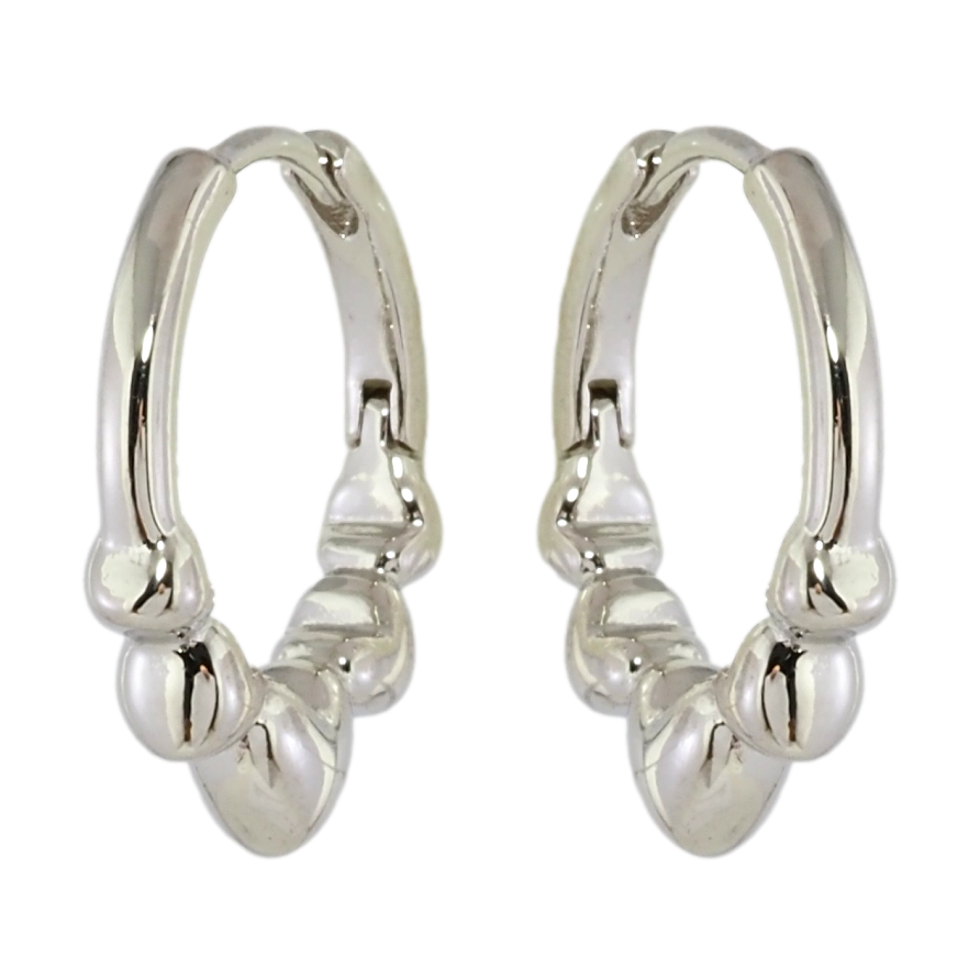 Серьги Xuping Родий колечки Узор из сердечек фото №1