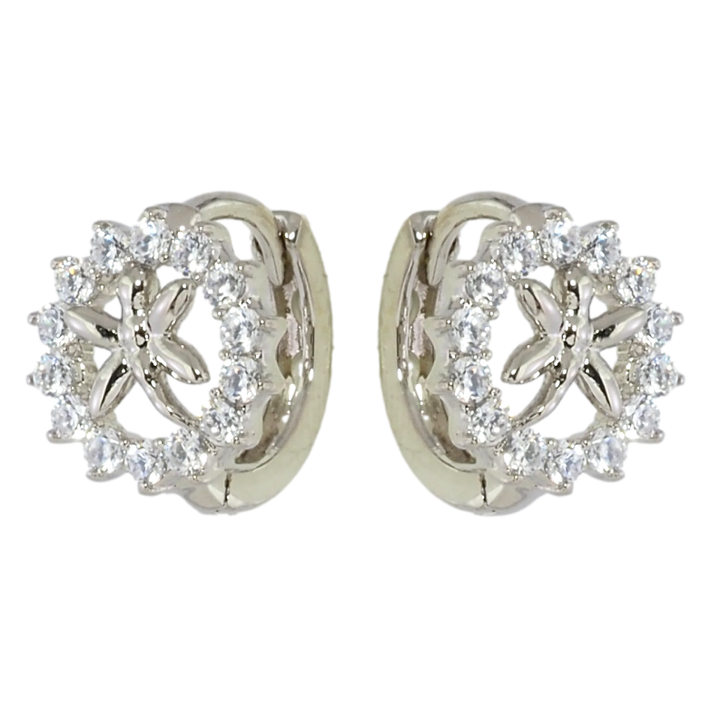 Сережки Xuping Родій колечка Кільця цирконію з бабками фото №4