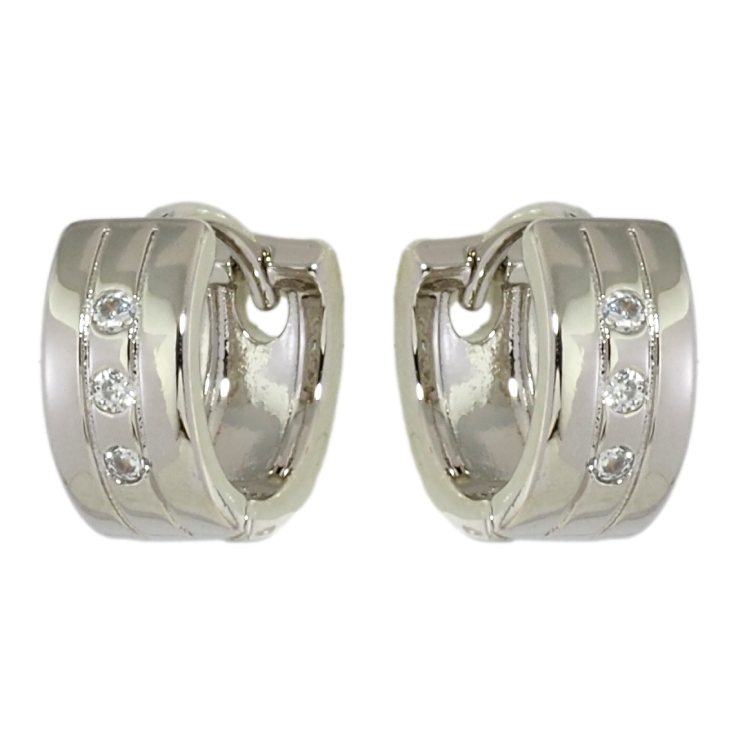 Серьги Xuping Родий колечки Вставки циркония фото №12