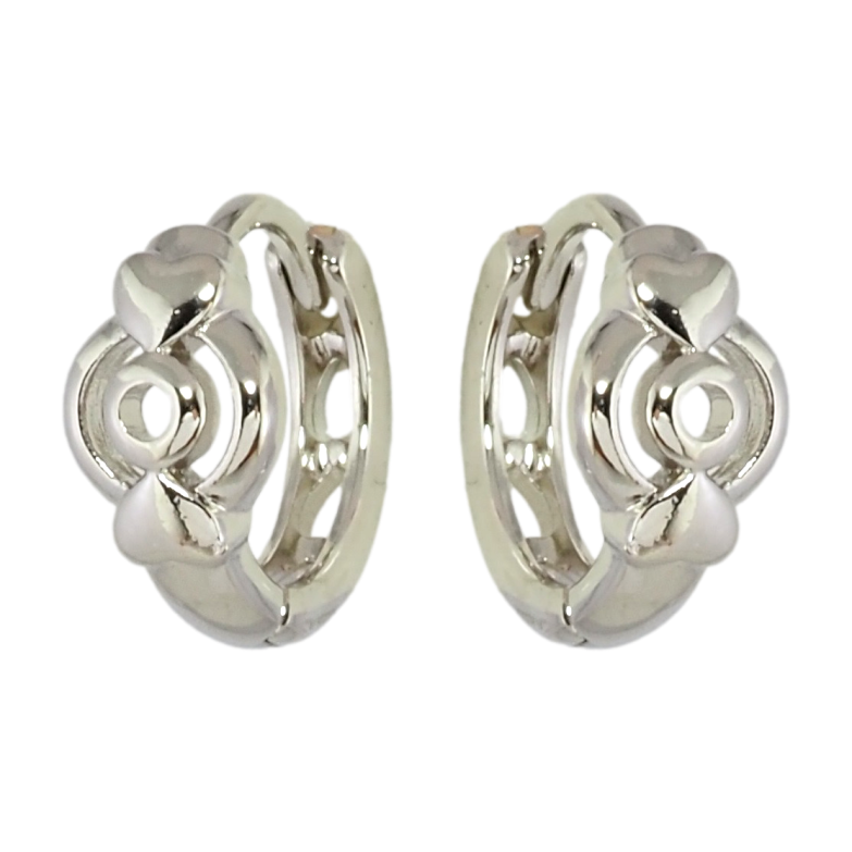 Сережки Xuping Родій колечка Кільця з сердечками фото №5