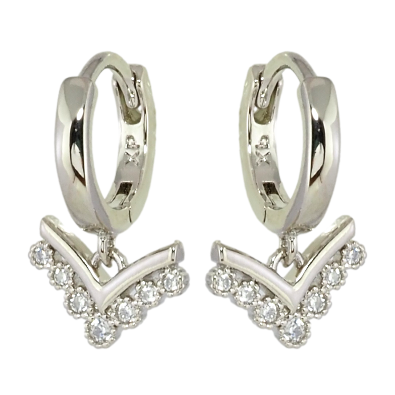 Сережки Xuping Родій підвіски на колечках Декоративні підвіски з цирконієм фото №2