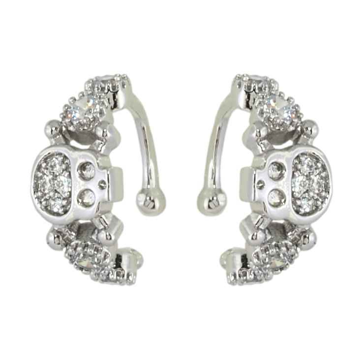 Серьги Xuping Родий каффы Черепа с цирконием фото №23 Серьги Xuping Родий каффы Черепа с цирконием фото №23