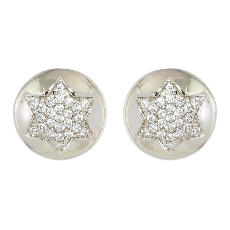 Сережки Xuping Родій пусети Візерунок зірочки з цирконієм ø 11мм фото №17