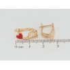 Сережки дитячі Xuping Позолота 18K англійський замок Слоники з червоними серцями фото №2