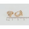 Сережки дитячі Xuping Позолота 18K колечки Слоники з цирконієм фото №2