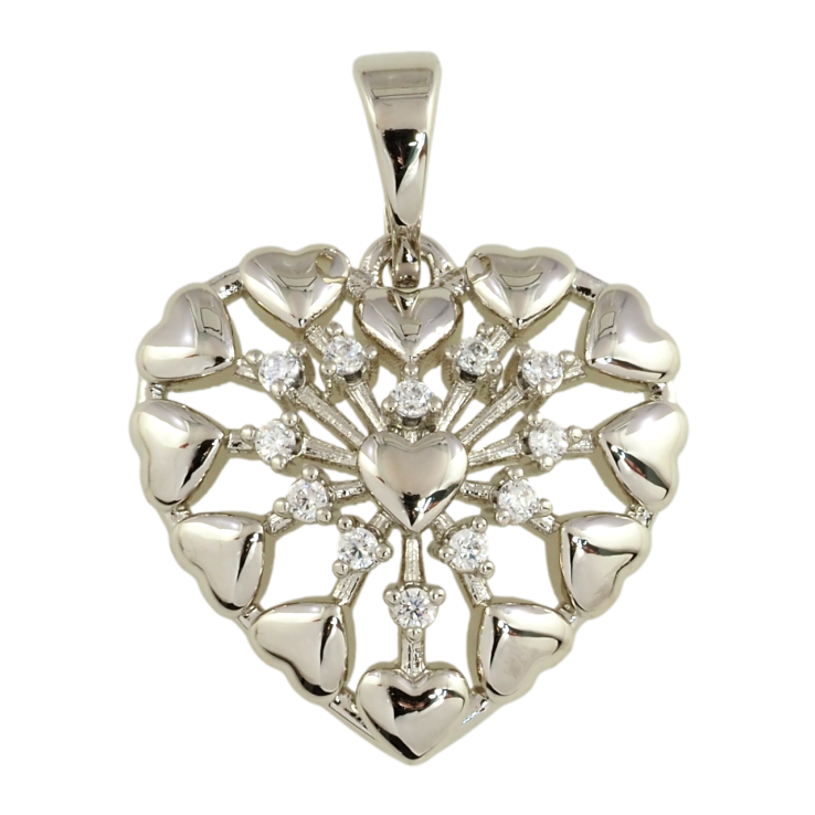 Кулон Xuping Родій Сердечко для ланцюжка до 5мм фото №24