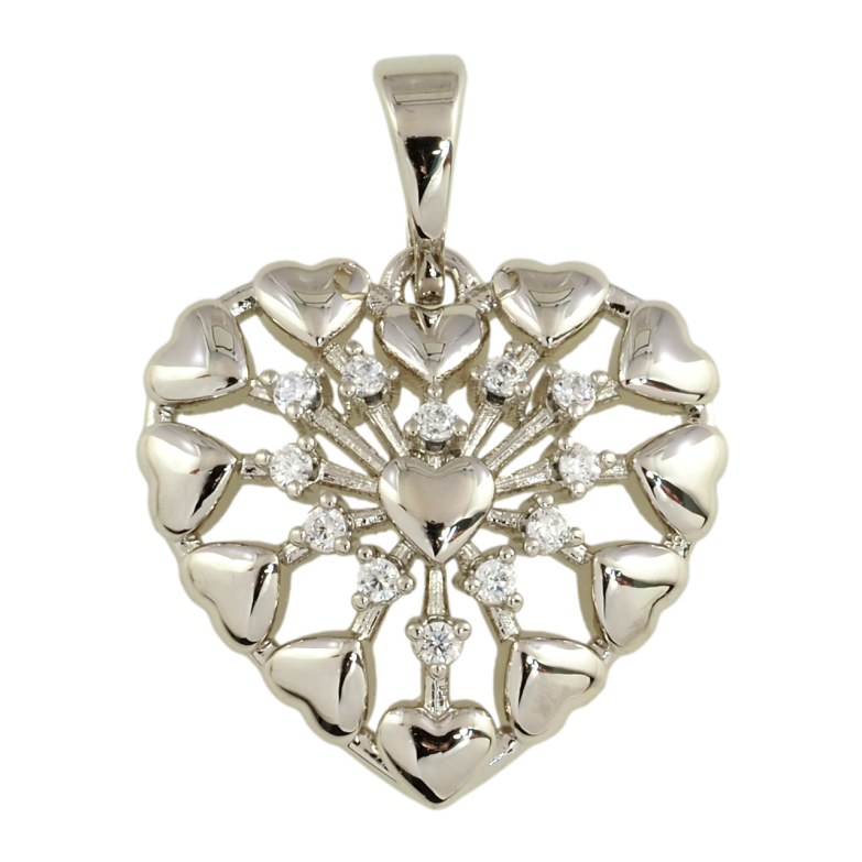 Кулон Xuping Родий Сердечко для цепочки до 5мм фото №1