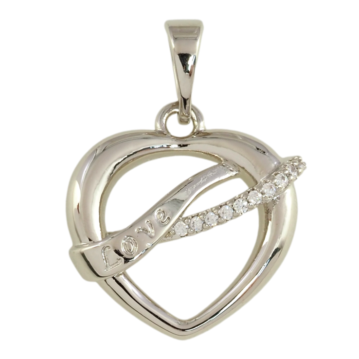 Кулон Xuping Родій Сердечко для ланцюжка до 5мм фото №23