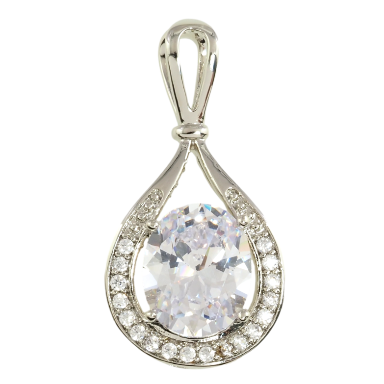 Кулон Xuping Родій Петелька з фіанітом для ланцюжка до 4мм фото №9