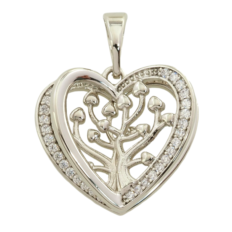 Кулон Xuping Родій Декоративне серце для ланцюжка до 5мм фото №1