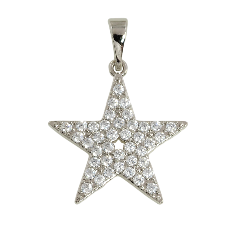 Кулон Xuping Родий Звезда инкрустация цирконием для цепочки до 4мм фото №11