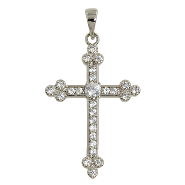 Кулон Xuping Родий Крест с цирконием для цепочки до 5мм фото №20