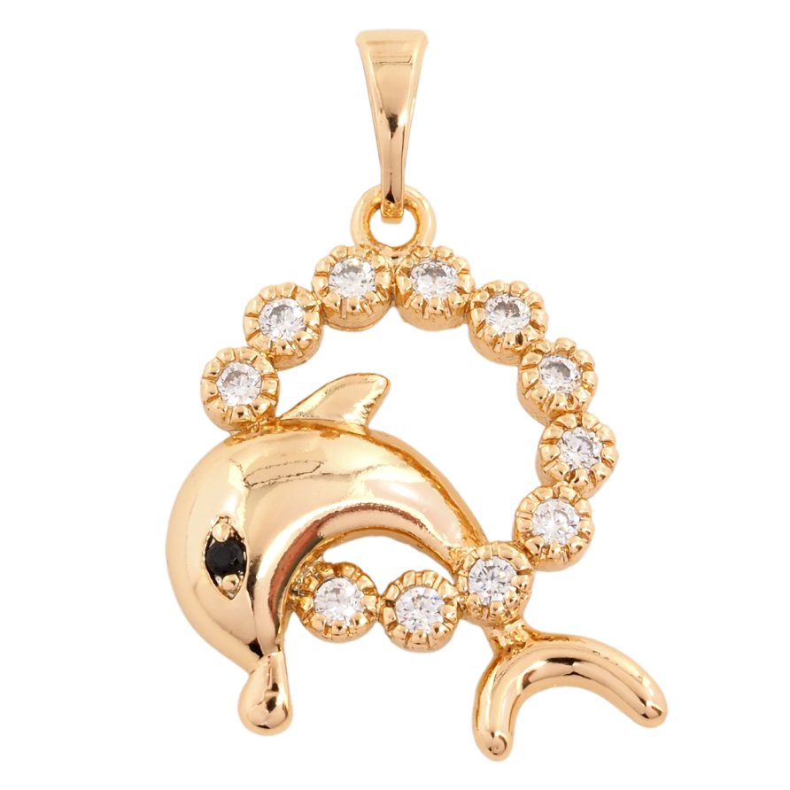 Кулон Xuping Позолота 18K Дельфін для ланцюжка до 5мм фото №1