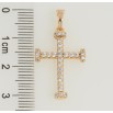 Кулон Xuping Позолота 18K Хрест із цирконієм для ланцюжка до 5мм фото №2