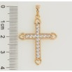Кулон Xuping Позолота 18K Хрест з цирконієм для ланцюжка до 5мм фото №2