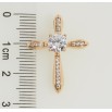 Кулон Xuping Позолота 18K Хрест з цирконієм для ланцюжка до 3мм фото №2