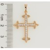 Кулон Xuping Позолота 18K Хрест з цирконієм для ланцюжка до 3мм фото №2