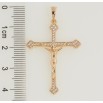 Кулон Xuping Позолота 18K Хрест з Розп'яттям та цирконієм для ланцюжка до 5мм фото №2
