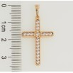 Кулон Xuping Позолота 18K Хрест із цирконієм для ланцюжка до 5мм фото №2