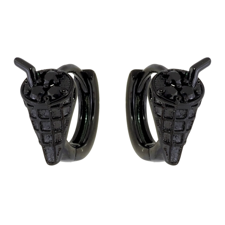 Сережки Xuping Позолота Black (чорне золото) колечка Коктейль фото №3