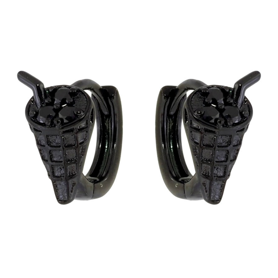 Серьги Xuping Позолота Black (черное золото) колечки Коктейль фото №1