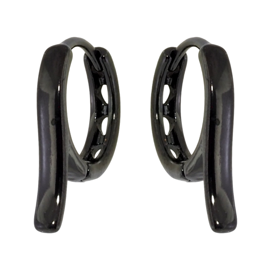 Сережки Xuping Позолота Black (чорне золото) колечка Декоративні фото №1