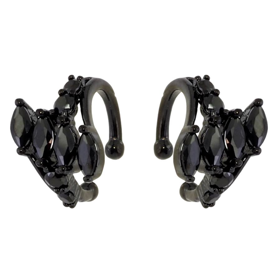 Сережки Xuping Позолота Black (чорне золото) кафи Візерунок з чорного цирконію фото №1 Сережки Xuping Позолота Black (чорне золото) кафи Візерунок з чорного цирконію фото №1