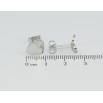 Серьги Xuping TTM Stainless Steel цвет Родий пусеты Сердечки фото №2