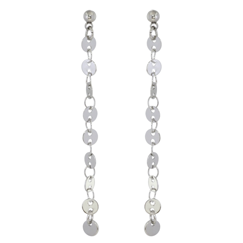 Серьги Xuping TTM Stainless Steel цвет Родий пусеты Декоративные подвески фото №1