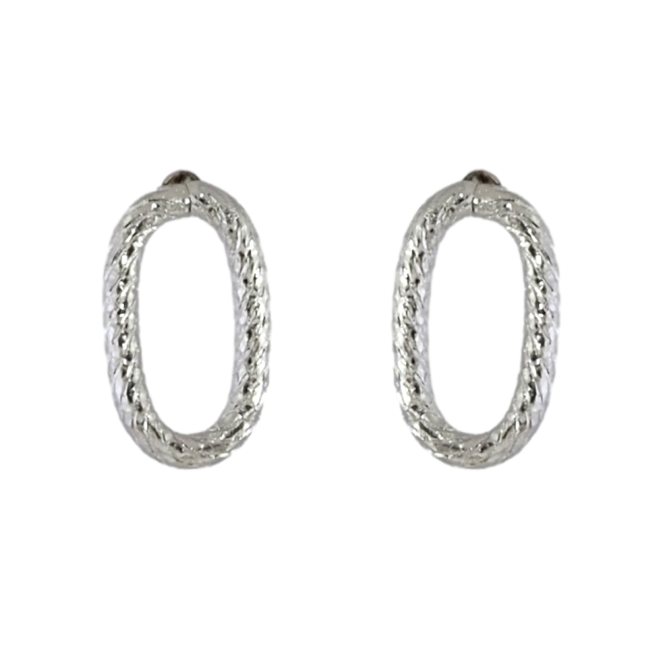 Серьги Xuping TTM Stainless Steel цвет Родий пусеты Декоративные овалы фото №7